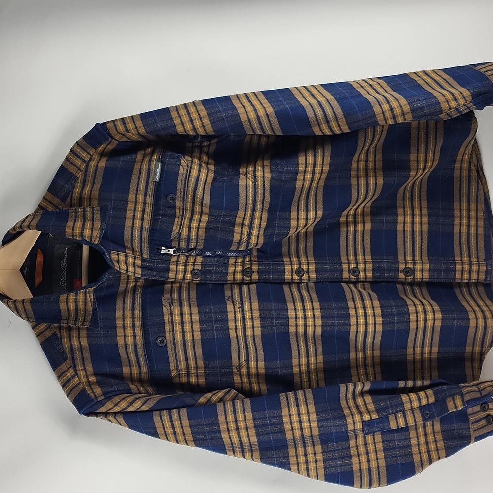 Eddie Bauer Mountain Ops flannel Plaid Shirt Size Large